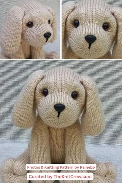 If you are looking for an adorable knitting project idea, check out these knitted labrador doll patterns. Patterns curated by The Knit Crew Teddy Knitting Pattern Free, Small Knitted Toys Free Pattern, Dog Knitting Patterns Free, Knit Toys Free Pattern Stuffed Animals, Sock Creatures, Knitting Animals, Knit Amigurumi, Knitting Dolls Free Patterns, Knitting Patterns Free Dog