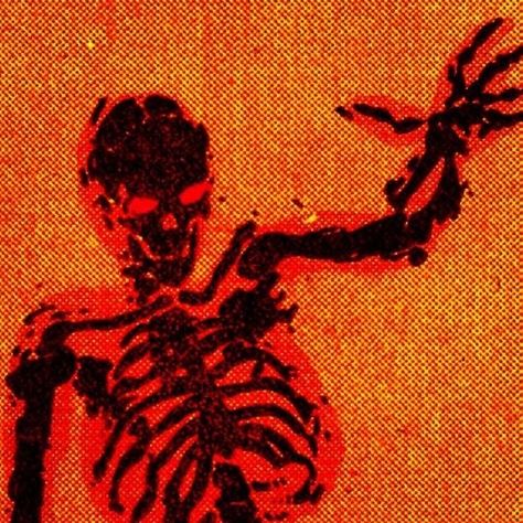 Esqueleto Aesthetic, Burning Aesthetic, A Skeleton, Orange Aesthetic, Wow Art, Red Aesthetic, Pics Art, Horror Art, Wall Collage