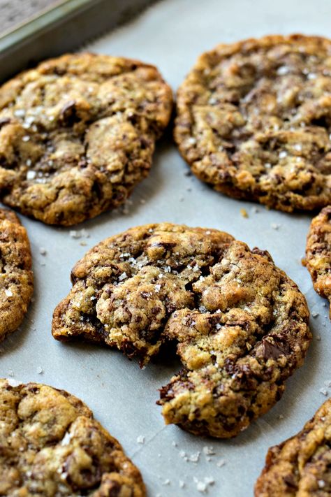 Sea Salt Toffee, Toffee Chocolate Chip Cookies, Toffee Chocolate, Salted Toffee, Sea Salt Chocolate, Toffee Cookies, Slow Cooker Desserts, Toffee Bits, Chocolate Toffee