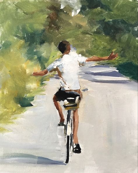 Bicycle Painting Canvas, Bike Painting Canvas, Horse Painting Ideas, Bicycle Art Painting, Cycling Painting, Oil Painting Ideas, Bike Painting, Cycle Painting, Bicycle Art Print