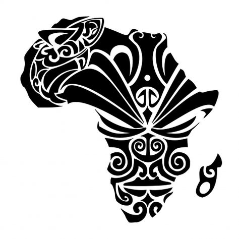 TattooedAfrica African Warrior Tattoos, Africa Tattoos, African Tattoo, Kunst Tattoos, Map Tattoos, Maori Tattoo Designs, Muster Tattoos, Afrique Art, Warrior Tattoos