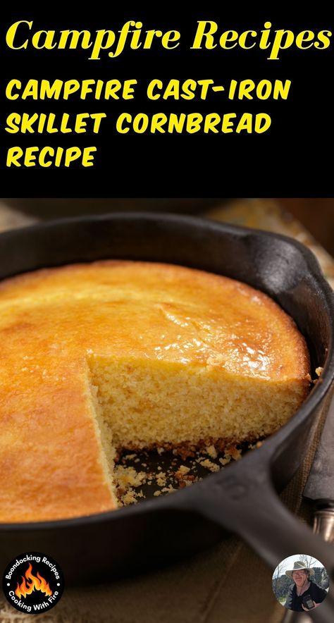 Low Carb Side Dish Recipes Very Easy - Campfire Cast Iron Skillet Cornbread Recipe - Campfire cast iron skillet cornbread recipe lovers, get ready to elevate your camping meals with this easy and delicious  recipe. With a perfect balance of sweetness and savory, this cornbread is a versatile side dish that pairs beautifully with grilled meats, stews, or chili. Cornbread Over Campfire, Cornbread Camping Recipe, Cornbread On Blackstone, Camp Cornbread, Camping Cornbread, Campfire Cornbread, Cast Iron Skillet Cornbread Recipe, Low Carb Side Dish Recipes, Easy Skillet Cornbread