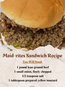 Maid-Rites are a ground beef sandwich Maid Rites Recipe, Iowa Maid Rites, Ground Beef Sandwiches, Maid Rites, Maid Rite Sandwiches, Recipe Ground Beef, Loose Meat Sandwiches, Dinner Ingredients, Beef Sandwiches