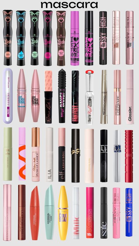 #mascara #beauty #lashprincess #maybelline #essence #lashes Best Mascaras, Face Beat Makeup, Maybelline Mascara, Makeup Bag Essentials, Simple Makeup Tips, Sephora Skin Care, Maybelline Makeup, Makeup Help, Eye Makeup Pictures