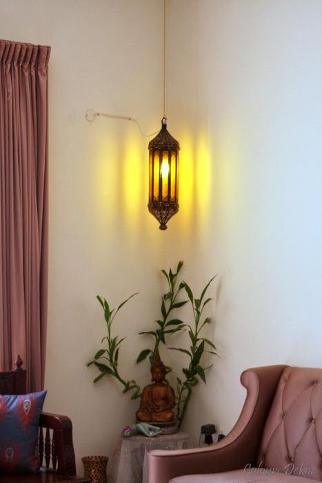 Colours Dekor Room Corner Lighting Ideas, Corner Decor Ideas, Bamboo Indoor, Indian Home Decor Ideas, Minimalist Apartment Decor, Indian Room Decor, Indoor Ideas, Earthy Home Decor, Drawing Room Decor