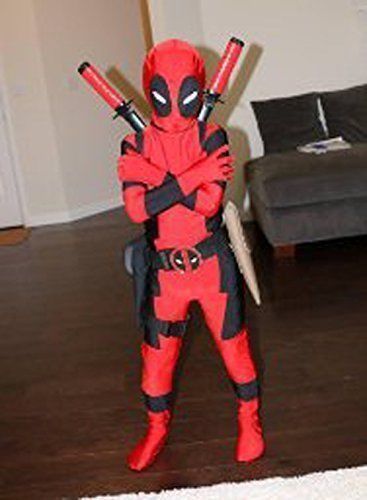 Kids Deadpool Costume, Deadpool Halloween Costume, Superhero Costumes For Boys, Deadpool Halloween, Diy Costumes For Boys, Boys Fancy Dress, Deadpool Costume, Full Bodysuit, Superhero Kids