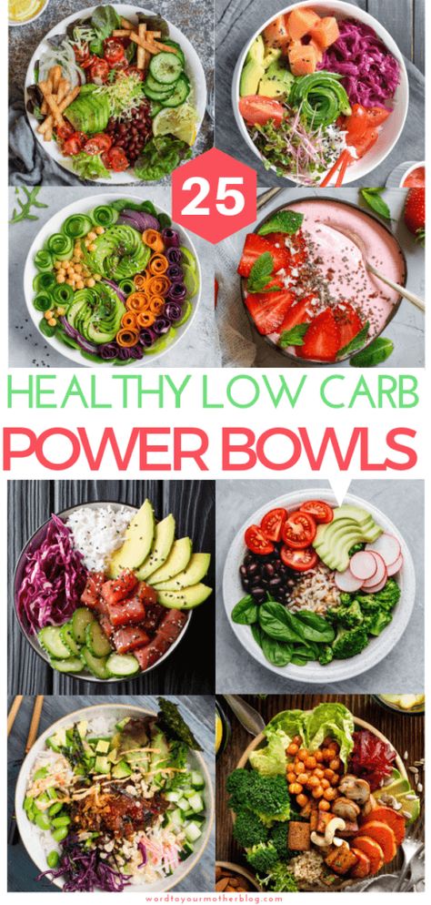 Healthy Power Bowl, Power Bowl Recipes, Power Bowl Recipe, Protein Bowls, Power Bowl, Healthy Low Carb, Power Bowls, Low Carb Diets, Healthy Bowls