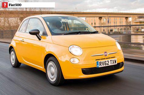 Yellow Fiat Oh me Oh myyy Fiat 500 Car, Fiat Car, Fiat Cars, Yellow Car, Mens Gold Bracelets, Abandoned Houses, Fiat 500, Car Design, Cool Cars