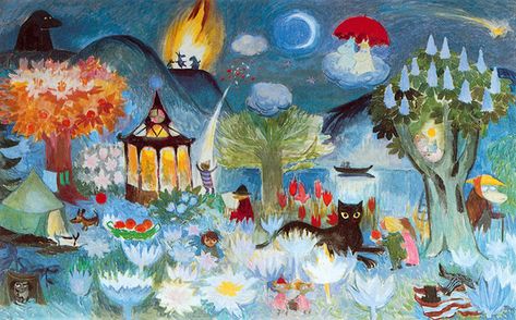 Moomin Valley, Tove Jansson, Hur Man Målar, Arte Inspo, Illustrations And Posters, New Wall, Public Art, Book Illustration, Art Museum