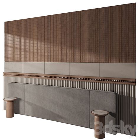 Headboard 3d Wall Panel 02 - Other decorative objects - 3D model Bed Back Design, Residence Interior, Wall Panelling, Wall Designs, Bedroom Bed Design, 3d Wall Panels, Interior Concept, Diy Rug, Drawing Room