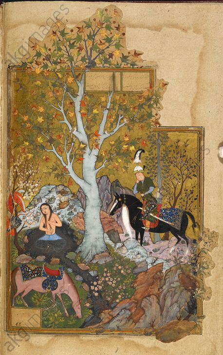 akg-images - Mughal Miniature Paintings, Indian Traditional Paintings, Kahlo Paintings, Persian Architecture, Persian Art Painting, Vintage Statues, Persian Miniature, Art Basics, Persian Motifs