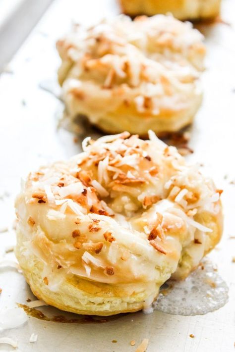 COCONUT KNOTS otherwise known as Coco Knots are deliciously sweet puff pastry that's ready in 30 minutes. You're just a few ingredients from eating the best pastry you've ever had. #ad #comebacknew @princesscruises Sweet Puff Pastry, Sweet Breakfast Treats, Homemade Donuts, Princess Cruises, Scrumptious Desserts, Coconut Recipes, Sweet Breakfast, Pastry Recipes, Breakfast Treats