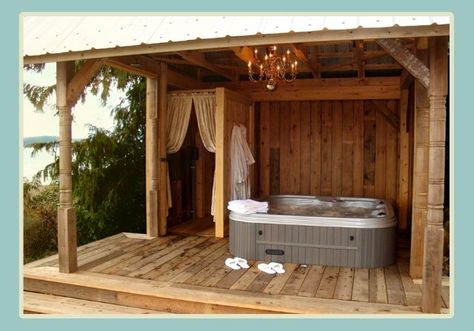 Jacuzzi Accessories, Hot Tub Enclosure, Hot Tub Shelters, Hot Tub Privacy, Hot Tub Pergola, Columbia House, Hot Tub Landscaping, Hot Tub Patio, Hot Tub Designs