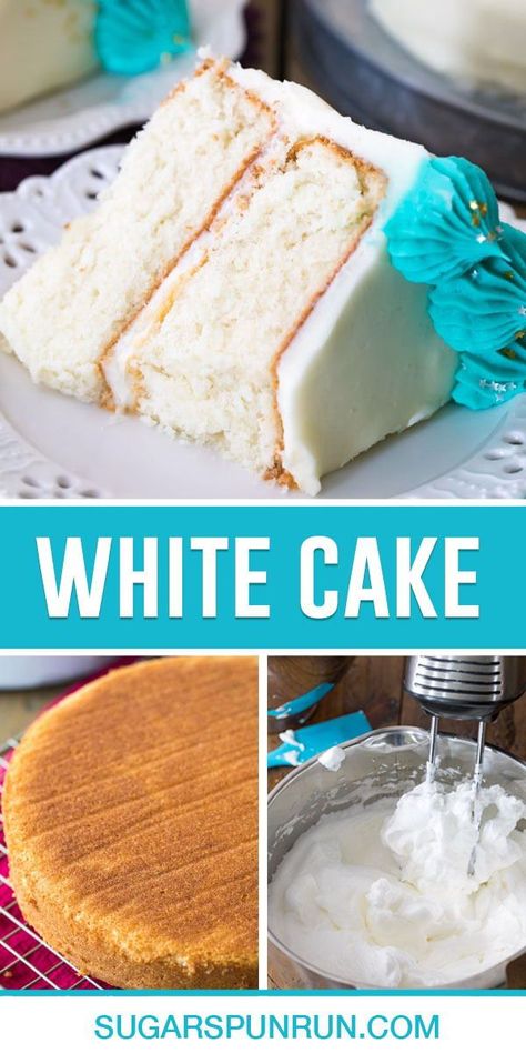 Cake Recipe Without Milk, Cake Recipes Without Milk, Best White Cake, Easy White Cake Recipe, Best White Cake Recipe, Homemade White Cakes, Moist White Cake, White Velvet Cakes, Homemade Wedding Cake