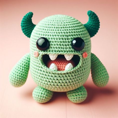 Crochet Monster Amigurumi Pattern Crocheted Monsters, Crochet Open Mouth Amigurumi, Crochet Monster, Crochet Monster Pattern Free, Moogly Crochet Patterns, Crochet Monster Pattern, Crochet Squishmallow, Monster Crochet Pattern Free, Monster Crochet Pattern