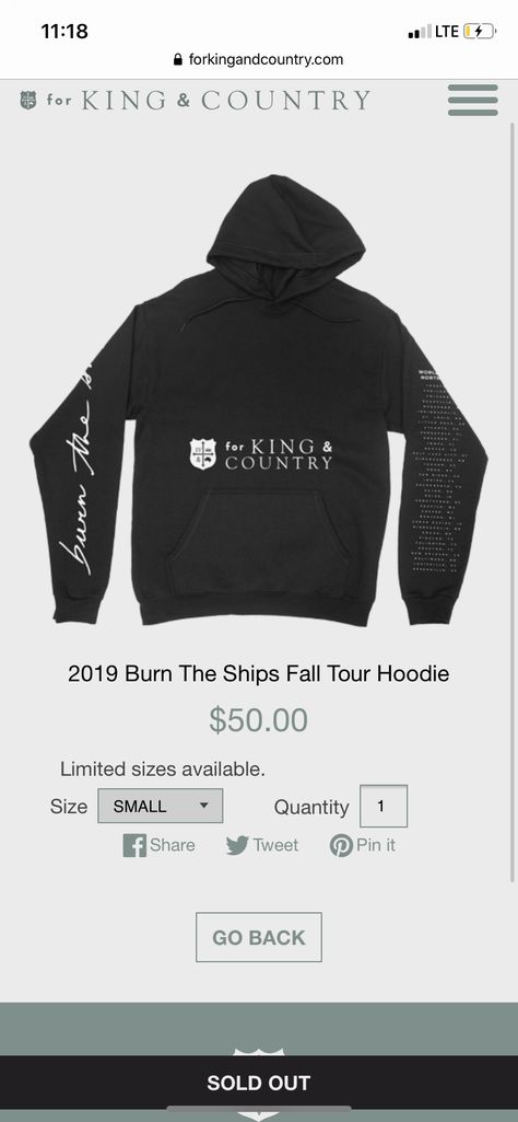 For King And Country Merch, Band Merch Ideas, Everything But The Kitchen Sink, For King And Country, Country Hoodie, Country Sweatshirts, King And Country, Country Shop, Merch Ideas