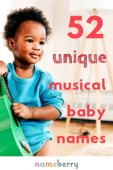 Unique baby names inspired by music, from Allegro to Symphony. This neat little list of the boldest and best musical names for babies is perfect for music-loving parents, and for the master musicians of the future! Musical Names, Classic Baby Names, Baby Names Vintage, Child Names, Strong Boys Names, Music Terms, Boys Baby Names, Names For Babies, Middle Names For Girls