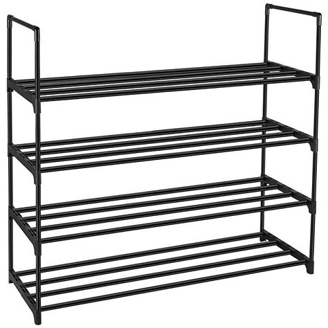 Amazon.com: DazHom 4-Tier Shoe Rack, Shoe Racks Storage Organizer Closet, Metal Cabinet Stackable Shoe Rack Tower, Space Saving Organizer Shoe Shelf Durable Holds 20 Pairs, Black: Home & Kitchen Tower Shelf, Best Shoe Rack, Shoe Tower, 4 Tier Shoe Rack, Metal Shoe Rack, Slatted Shelves, Organizer Cabinet, Stackable Shoe Rack, Entryway Cabinet