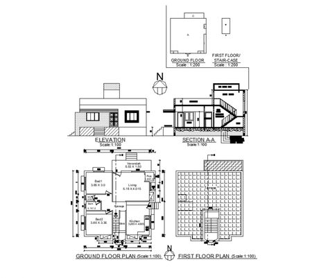 Plan, section and elevation of house building structure layout autocad file Plan Elevation Section Of House Autocad, Civil Plan, Elevation Of House, Residential Building Plan, Mechanical Drawings, Plan Elevation, 2bhk House Plan, Interior Architecture Drawing, Book Crafts Diy