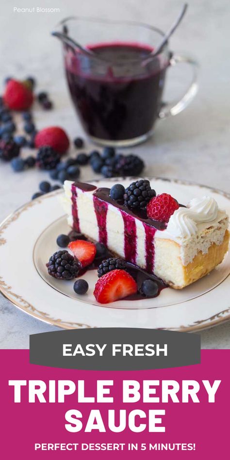 The Perfect Cheesecake, Blueberries And Strawberries, Perfect Cheesecake, Plain Cheesecake, Oatmeal Cookie Bars, Dessert From Scratch, Berry Trifle, Cheesecake Toppings, Fruit Sauce