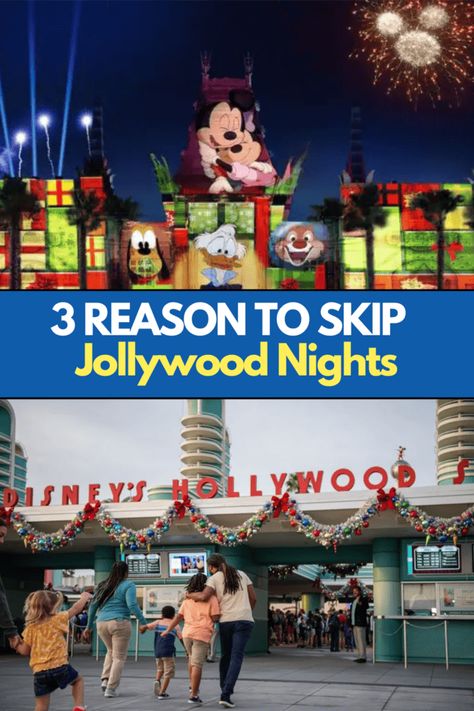 With the announcement of the new Hollywood Studios Christmas party, Jollywood Nights, you might be thinking SOLD!. Not so fast. Here are 3 reasons not to buy tickets to Jollywood Nights Disney Christmas Party. Disney Jollywood Nights, Hollywood Studios Christmas, Jollywood Nights, Disney Christmas Party, Hollywood Night, Party 2023, Disney World Parks, Hollywood Studios Disney, Disney Tips