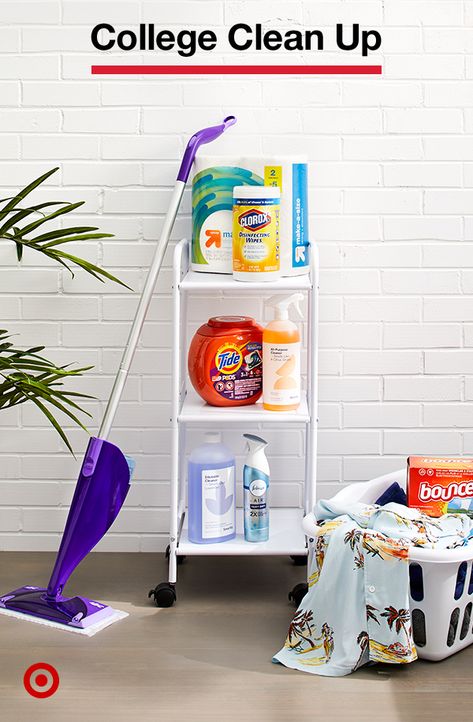 Storage issues? Keep your dorm shipshape with smart storage and clean-up must haves at nice prices. Shop Target for low prices all season on hundreds of dorm essentials. Dorm Common Room, Target Dorm, Dorm Roommate, College Student Essentials, College Dorm Storage, College Storage, Bedding Storage, Dorm Room Styles, Furniture Risers