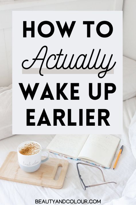 When you wake up earlier, you have more time in a day to get more done! Here are some easy tips on how to actually get up earlier! How To Wake Up Earlier, Wake Up Happy, Wake Up Earlier, Getting Organized At Home, Face Health, Live A Better Life, Free Classes, Productive Morning, Getting Up Early