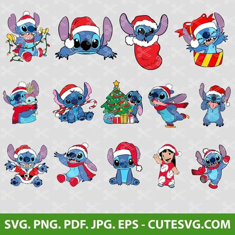 Stitch New Year, Stitch Noel, Lilo And Stitch Christmas, Stitch Svg, Stitch Tattoo, Lilo And Stitch Quotes, Lilo And Stitch Drawings, Stitch Quote, Svg Bundles