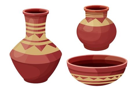 Clay Pot Designs, African Clay Pots, African Vases, Cartoon Pic, School Concept, African Pots, Greek Vases, Pot Ceramic, Egyptian Style