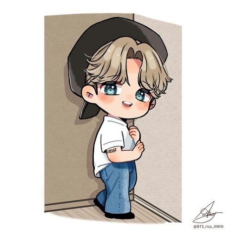 Jimin Chibi Cute Fanart, Bts Cute Pics Together, Jimin Cartoon, Jimin Chibi, Wallpaper Cute Cartoon, Twitter Fanart, Cute Fanart, Chibi Wallpaper, Cocoppa Wallpaper