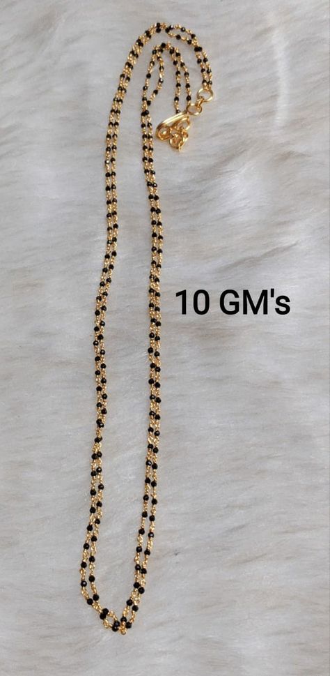 Long Nallapusalu Designs Gold, Mangalsutra Chain Designs Gold Long, Black Beads Chain Indian, Long Black Beads Mangalsutra Designs, Nallapusalu Designs Gold Long, Nallapusalu Designs Gold Short, Mangalsutra Chain, Mangalsutra Design, Gold Jewels Design