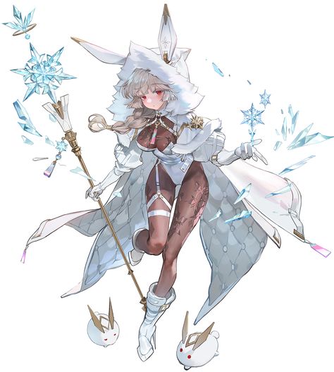 Anime Snow, Snow Bunnies, 캐릭터 드로잉, Art Characters, 영감을 주는 캐릭터, Female Character Design, Crete, Fantasy Character Design, 그림 그리기