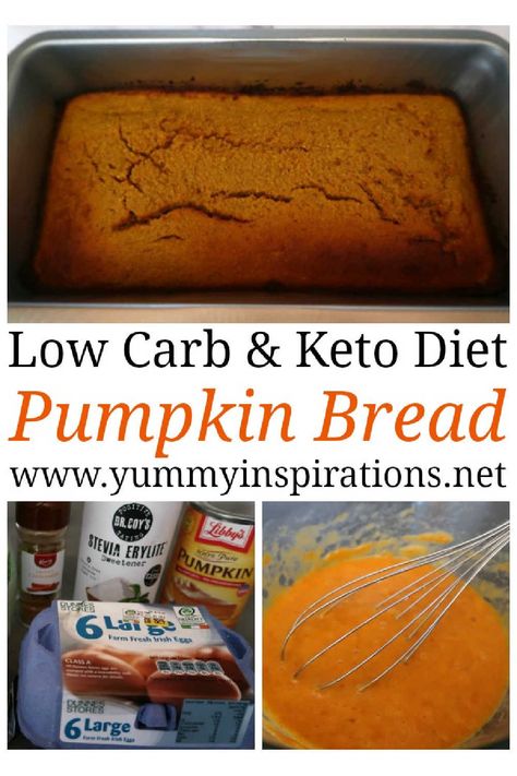 Low Carb Pumpkin Bread Recipe – The Best Quick & Easy 6 Ingredient Sugar Free Keto Pumpkin Recipes with coconut flour & pumpkin puree. With the video tutorial. Low Carb Pumpkin Bread, Pumpkin Bread Recipe Easy, Low Carb Pumpkin Recipes, Bread Recipe Video, Pumpkin Puree Recipes, Coconut Flour Bread, Pumpkin Bread Easy, Desserts Keto, Postre Keto