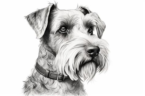 schnauzer drawing Watercolor Schnauzer, Schnauzer Drawing, Schnauzer Art, Dog Drawings, Doodle Art Flowers, Pencil Drawings Of Animals, Draw Animals, Crochet Frog, Mini Schnauzer