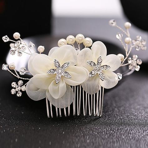 Hair Tiara, Rhinestone Hair Comb, Floral Hair Combs, Hair Comb Accessories, Flower Comb, Bridal Hair Jewelry, Flower Hair Comb, Hair Comb Wedding, Rhinestone Wedding