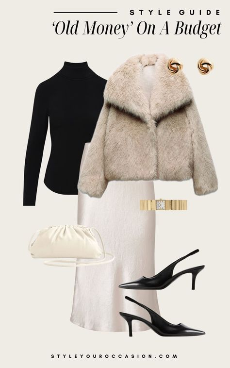 How To Dress 'Old Money' On A Budget: Fall & Winter [2024] Old Money Holiday Outfits, Old Money Christmas Outfit, Winter Trends 2024, Christmas Outfit Classy, Stockholm Autumn, Fall Outfits Elegant, Elegant Christmas Outfit, London Winter Outfits, Look Old Money