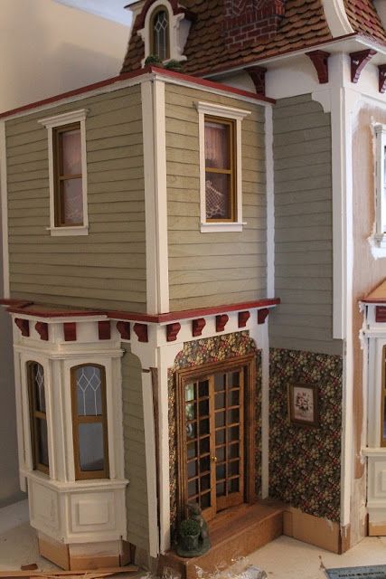 Dollhouse Siding Ideas, Alison Jr Dollhouse Ideas, Alison Jr Dollhouse, Dollhouse Siding, Dollhouse Siding Diy, Allison Jr Dollhouse, Basement Addition, Beacon Hill Dollhouse, Dutch Boy Paint