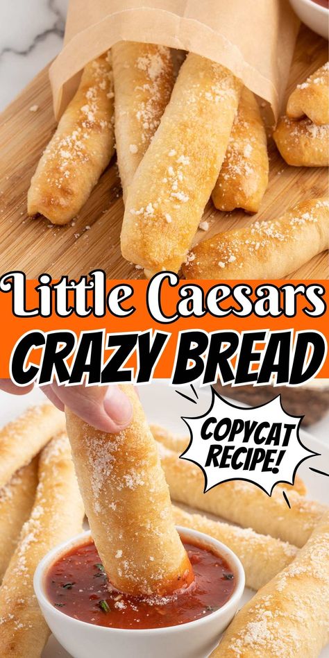 Crazy Bread Copycat Recipe, Little Caesars Crazy Bread Recipe, Crazy Bread Recipe, Caesar Recipe, Crazy Bread, Little Caesars, Bread Sticks Recipe, Bread Sticks, Copykat Recipes