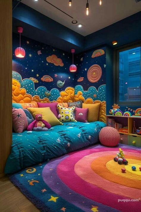 Under The Sea Themed Bedroom, Aesthetic Kids Room, Affordable Bedroom, Colorful Kids Room, Modern Kids Room, Playroom Ideas, Baby Room Design, Cute Bedroom Decor, Big Girl Rooms