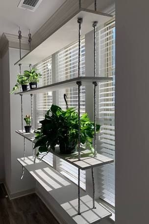 Hanging Plant Shelves – The Artful Roost Indoor Plants Ideas Decor, Hanging Plant Indoor, Hanging Plant Shelf, Indoor Plant Ideas, Window Plant Shelf, Indoor Plant Shelves, Window Plants, Window Shelves, Plant Indoor