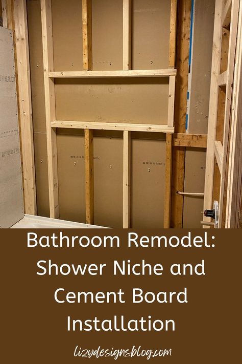 installing a shower niche Shower Niche Tile Ideas, Bathroom Shower Tiles, Diy Tile Shower, Tile Shower Niche, Complete Bathroom Remodel, Shower Remodel Diy, Bathroom Niche, Shower Tiles, Cement Board