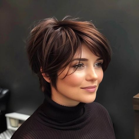 46 Cute Short Haircuts for Short Hair in 2024 Over The Ear Pixie Haircut, Very Fine Thinning Hair Styles, Short Bob Hairstyles With Curtain Bangs, Fall Short Hair 2024, Short Hair Styles 2024, Hair Color Summer 2024, Hairstyles For Short Fine Hair, Short Fall Hair, Mom Hair