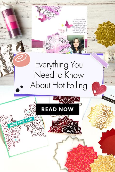 Hot Foiling Ideas, Hot Foiling Cards, Hot Foil Cards, Spellbinders Glimmer Hot Foil Cards, Foiling Cards, Glimmer Hot Foil Cards, Spellbinders Hot Foil Plates, Foil Crafts, Memory Keeping Journal