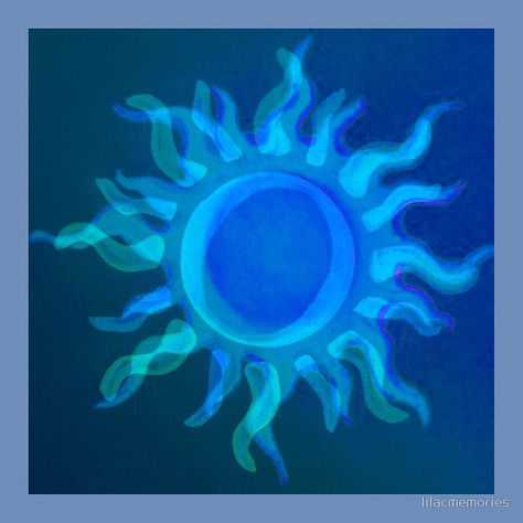 Blue Sun Aesthetic, Blue Sun Tattoo, Blue Hippie Aesthetic, Blue Eyes In The Sun, The Sun Aesthetic, Mind Aesthetic, Small Widget, Aesthetic Reference, Story Settings