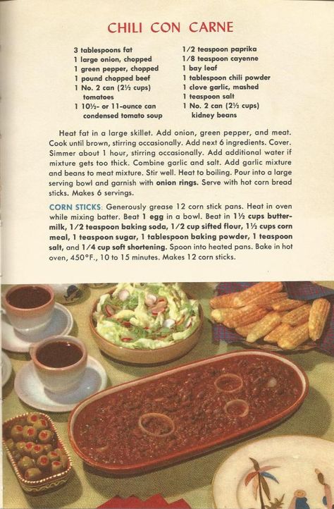 1950s, meat recipes, vintage recipes 1950s Dinner Recipes, Vintage Recipes 1950s, 1950s Food, Recipes Vintage, Heirloom Recipes, Vintage Cooking, Grandmas Recipes, Retro Recipes, Old Recipes