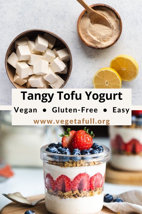 Tofu Yogurt Recipe, Tofu Yogurt, Vegan Yogurt Recipe, Vegan Yoghurt, Vegan Strawberry Shortcake, Make Your Own Yogurt, Seasonal Desserts, Easy Vegan Dessert, Vegan Pumpkin Pie