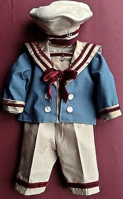 Sailor Doll, Sailor Costume, Nautical Outfits, Antique Doll Dress, Vintage Sailor, Sailor Suit, Doll Wardrobe, Sailor Dress, German Dolls