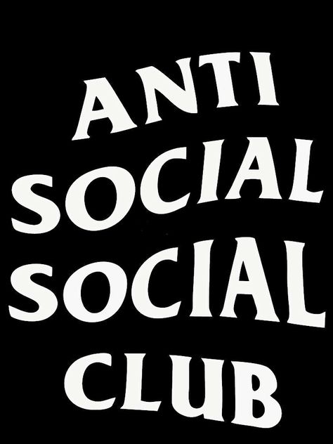 Anti social social club logo Anti Anti Social Club, Club Logo Design Ideas, Anti Social Social Club Wallpaper, Social Club Logo, Football Logo Design, Bear Artwork, Carhartt Logo, Supreme Wallpaper, Tshirt Printing Design