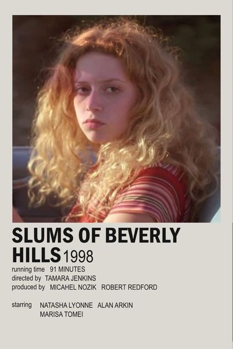 Slums Of Beverly Hills Poster, Slums Of Beverly Hills, Movie Outfit Ideas, Beverly Hills Movie, Tom Richmond, Movie Recs, Indie Movie Posters, Movies To Watch Teenagers, Iconic Movie Posters