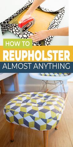 Diy Furniture Upholstery, Furniture Reupholstery, Reupholster Furniture, Upholstery Diy, Diy Furniture Renovation, Furniture Rehab, Furniture Repair, Furniture Renovation, Diy Chair